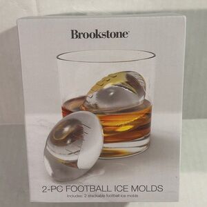 Brookstone 2 Piece 2.5" Football Ice Molds - New in Box!